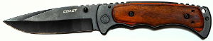 Coast 4" Wooden Handle Lock Knife