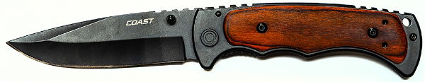Coast 4" Wooden Handle Lock Knife